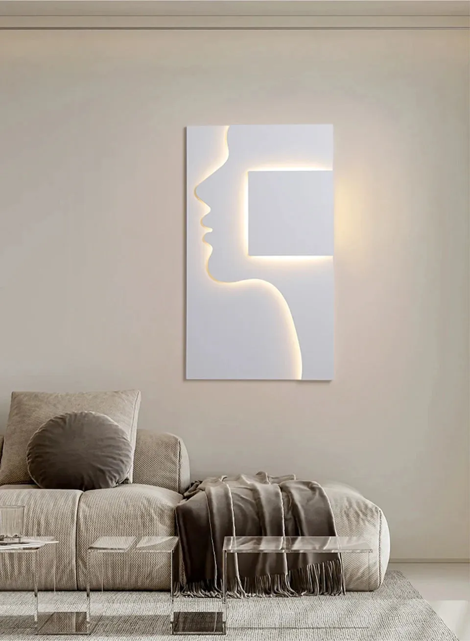 IIS Creative Indoor Wall Sconce Face Profile Art light LED
