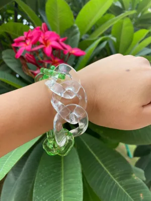 INFINITE COLORS Bracelet - Clear & Lime Green