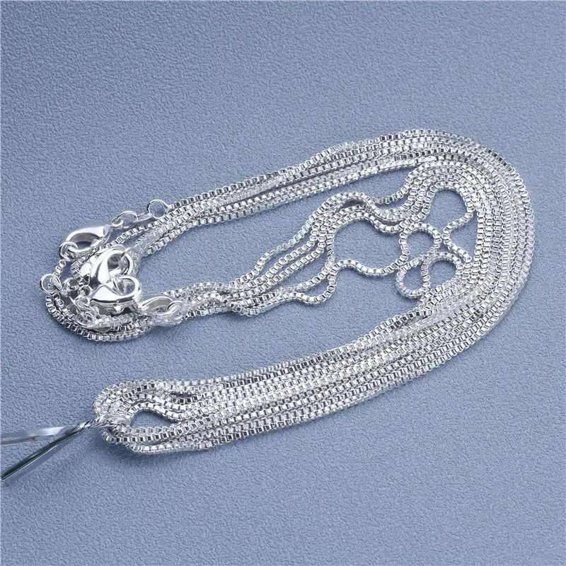 JC - Sterling Silver Chain: 925 silver necklace, available in Rolo, Bead, and Figaro designs