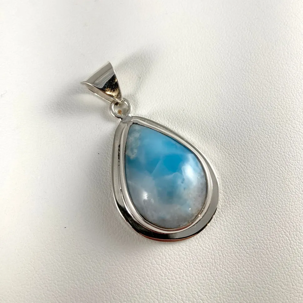Larimar & Sterling Silver Pendant