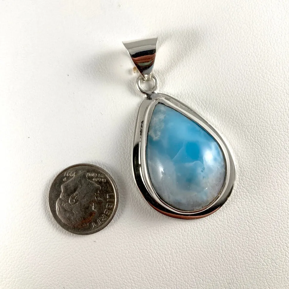 Larimar & Sterling Silver Pendant