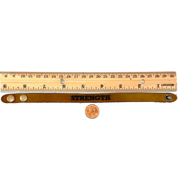 Leather Strength Bracelet Large