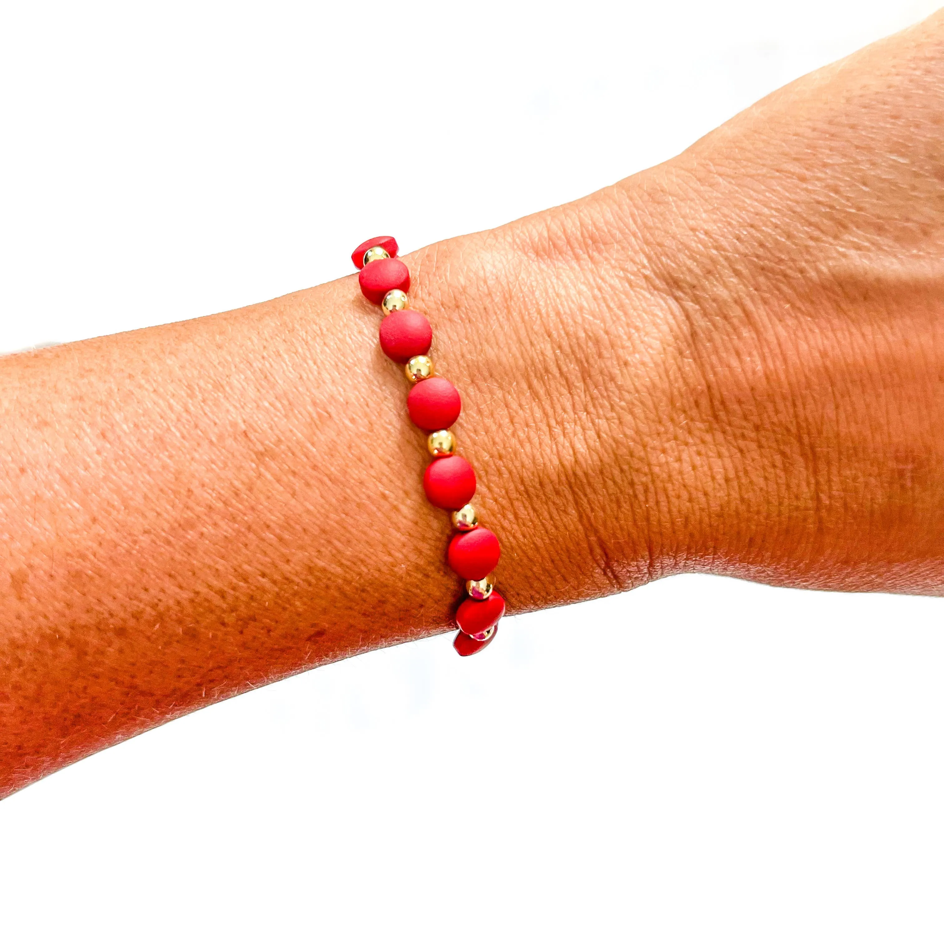 Merry Christmas Embroidered & 18k Gold Filled Bracelet