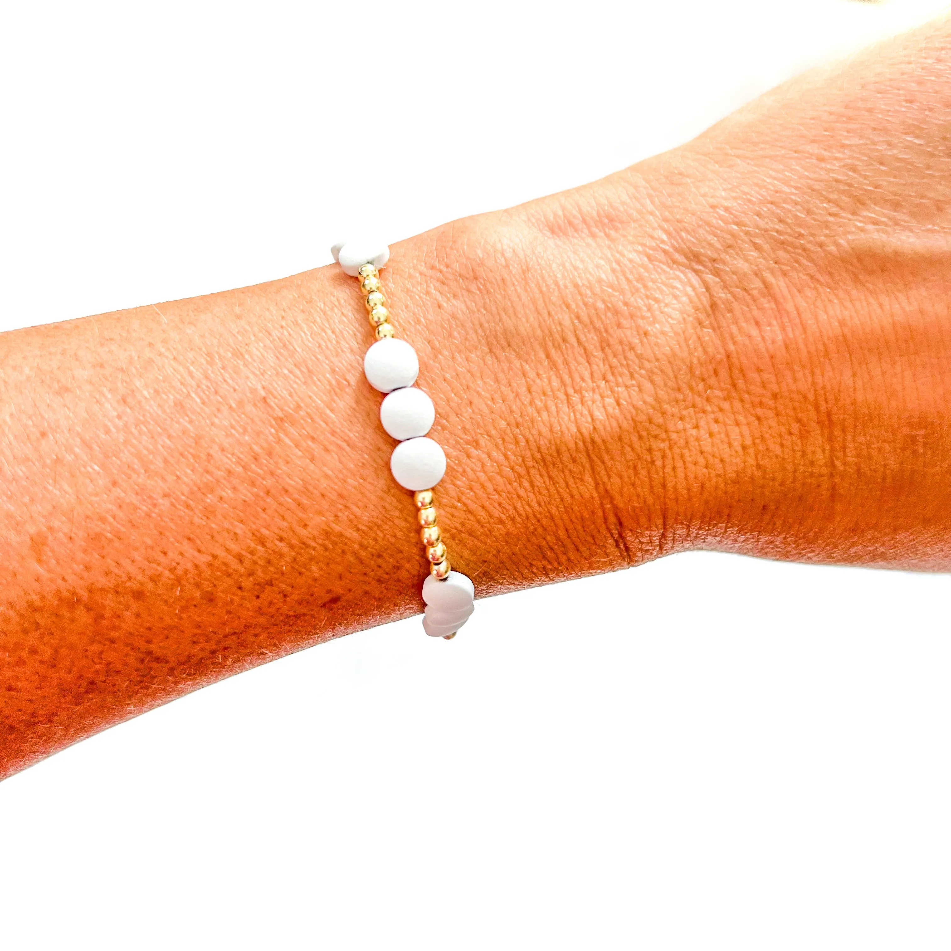 Merry Christmas Embroidered & 18k Gold Filled Bracelet