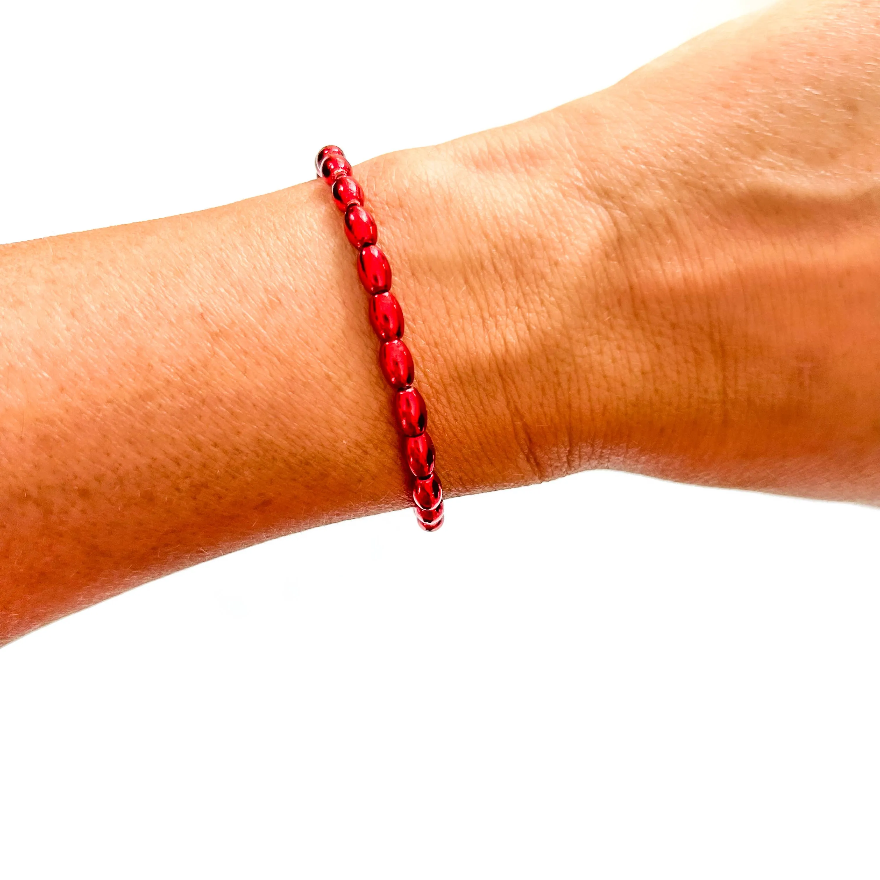 Merry Christmas Embroidered & 18k Gold Filled Bracelet