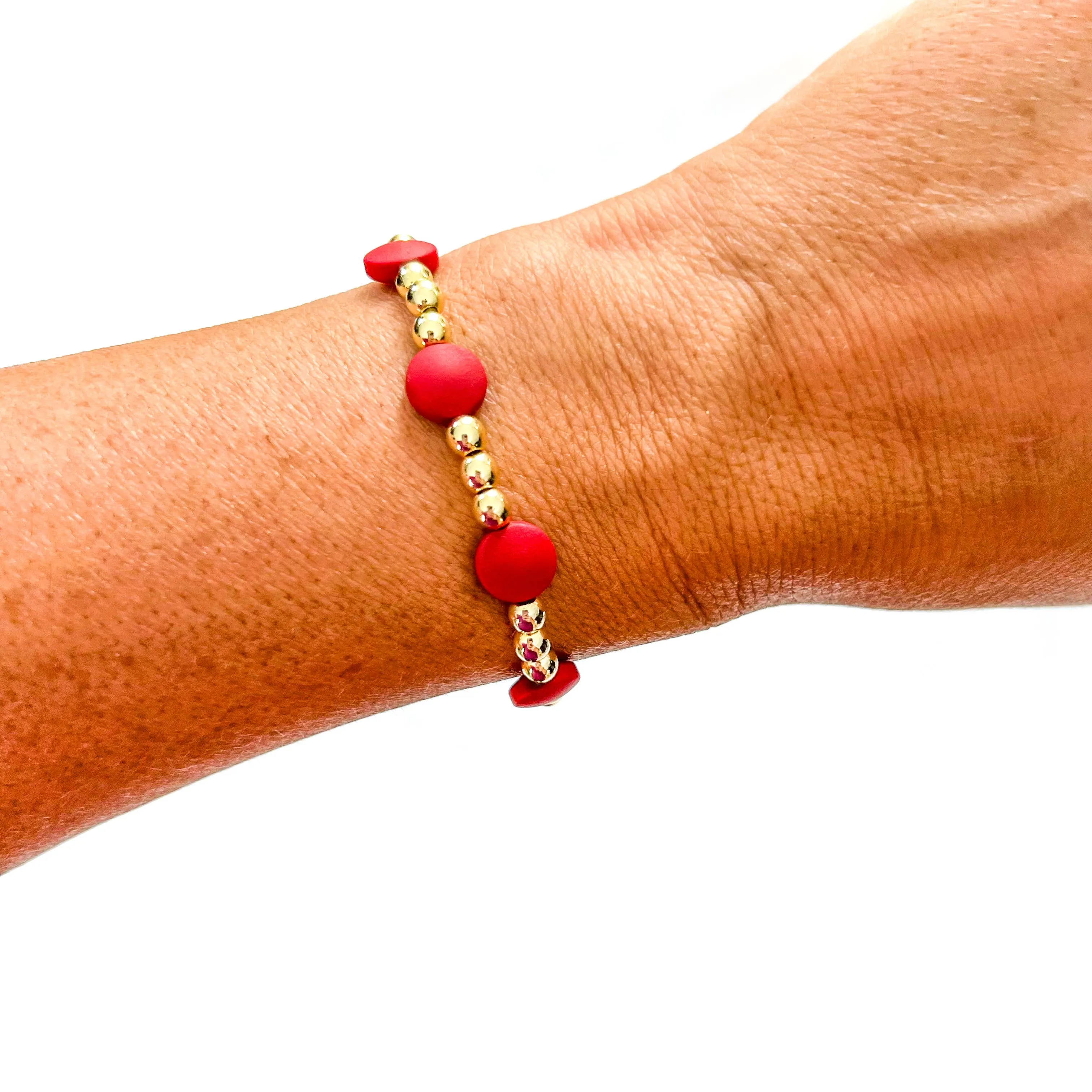 Merry Christmas Embroidered & 18k Gold Filled Bracelet