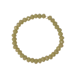 Mossy Green Faceted Rondelle 6mm Bracelet