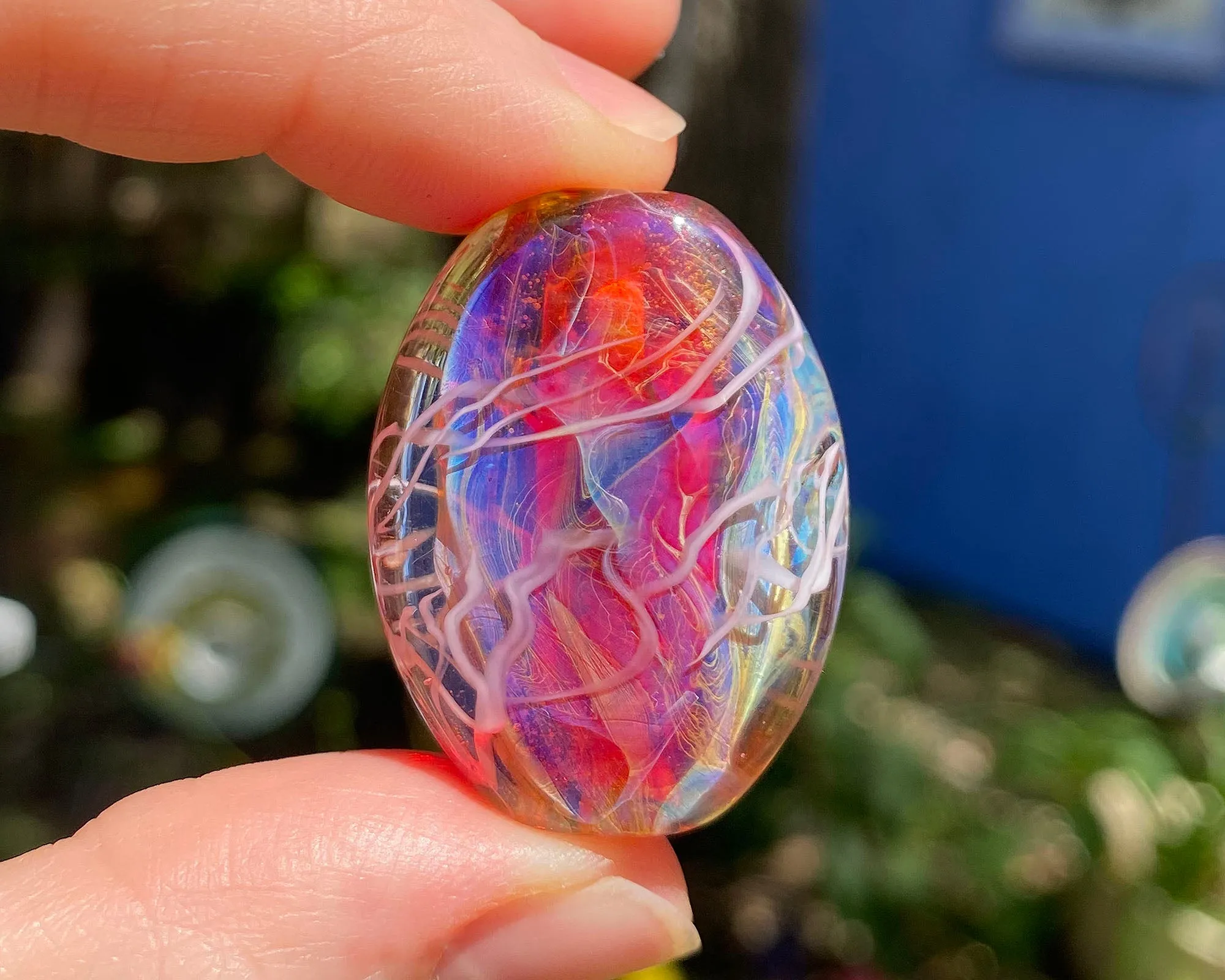 OMG Hot Pink Lampwork Focal Bead SRA
