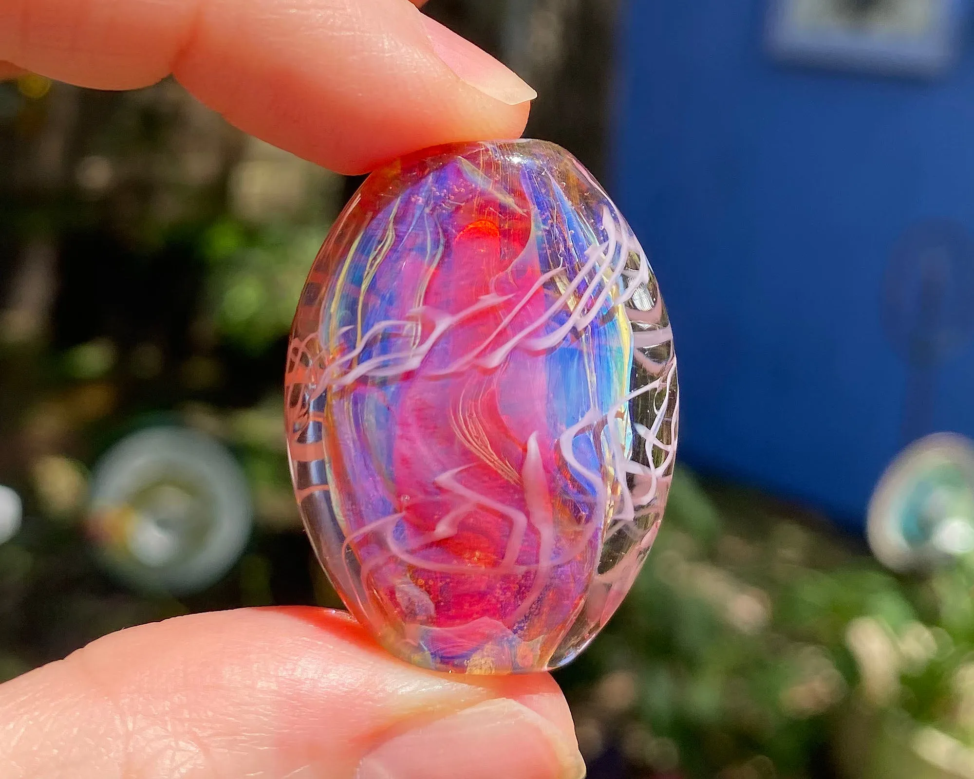 OMG Hot Pink Lampwork Focal Bead SRA