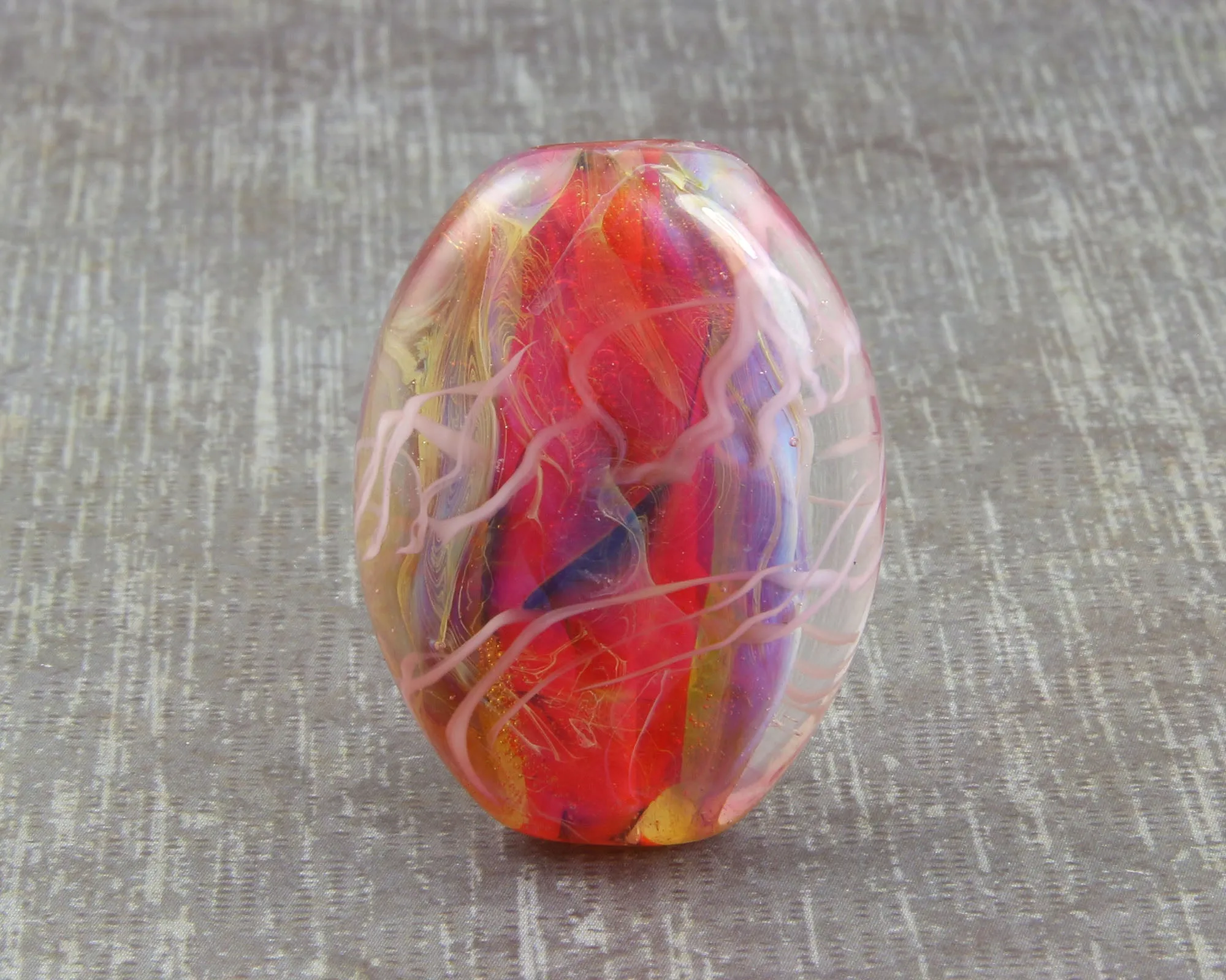 OMG Hot Pink Lampwork Focal Bead SRA