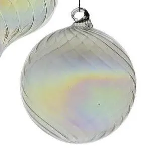 Opalescent Swirl Glass Ornament - 3 Styles