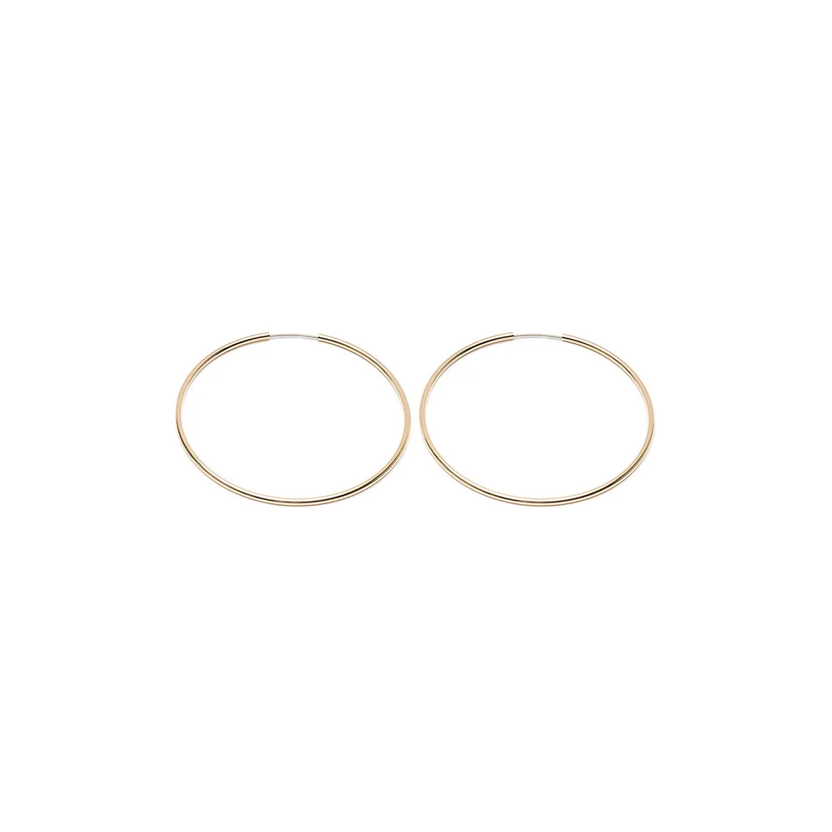 Oversized Gold Endless Hoop Earrings