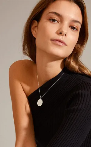 Pilgrim HEAT recycled coin necklace, silver