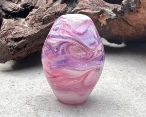 Purple & Pink Swirl Lampwork Focal Bead SRA
