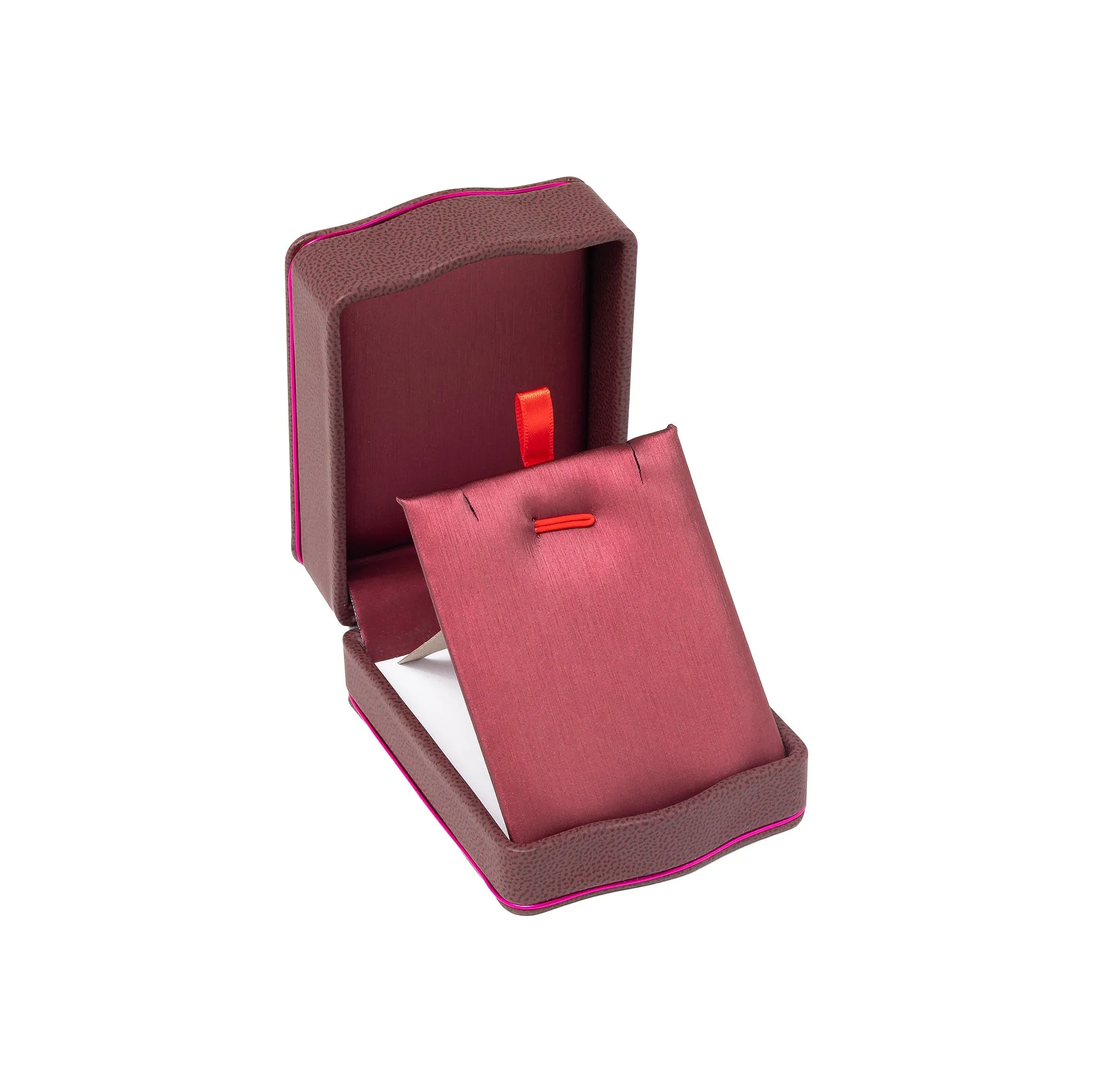 Rose Gold Trim Pendant Box Fushia