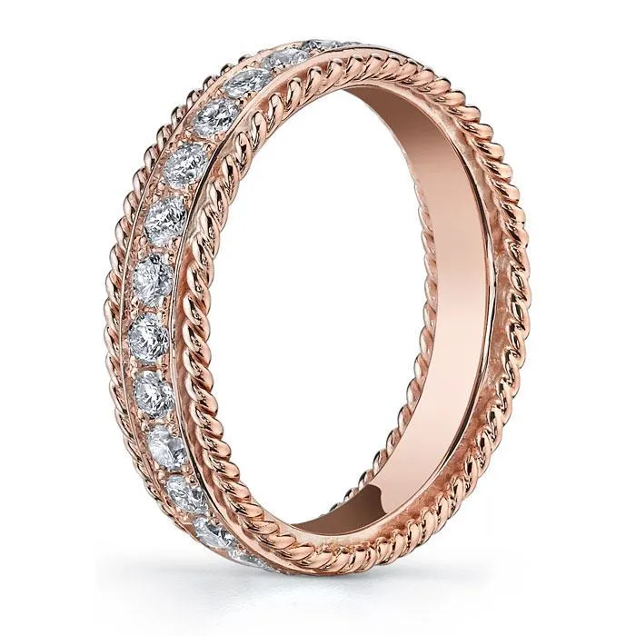 Round Pave Set Diamond Eternity Band - 0.85 carat