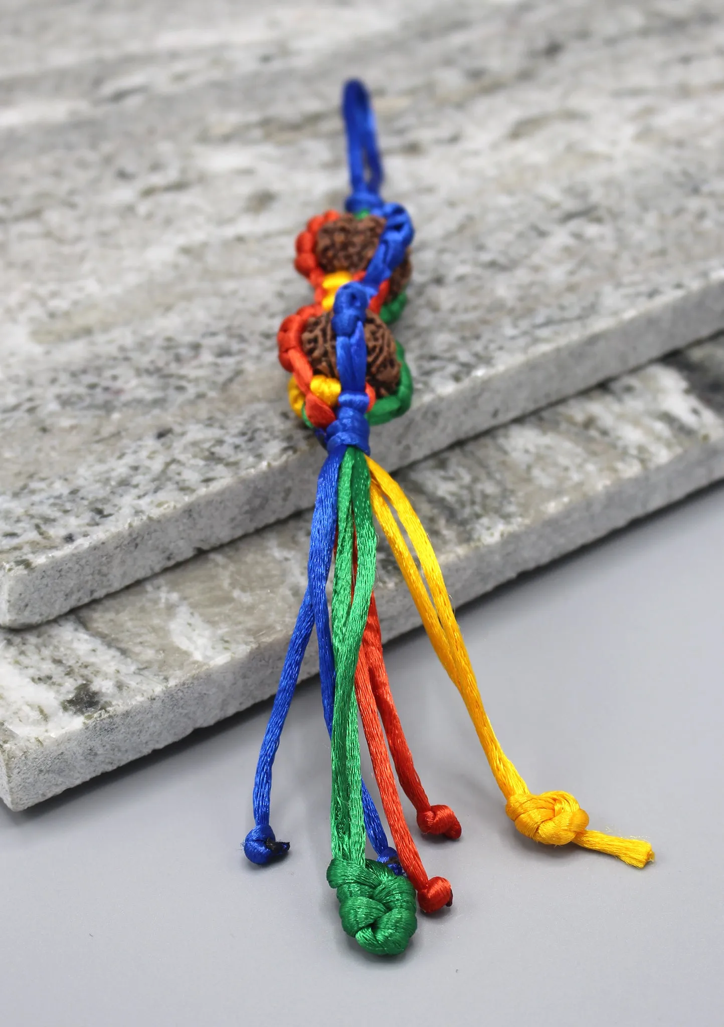 Rudrakshya Beaded Car Hanging Amulet