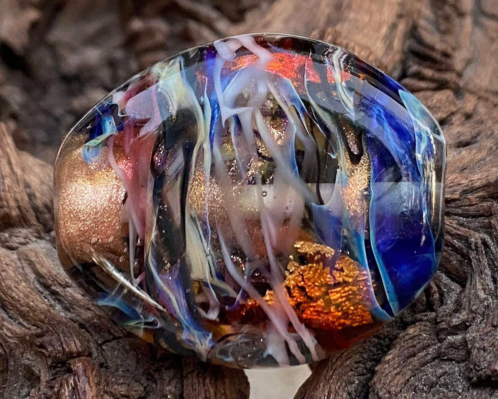 Serendipity Blue Lampwork Focal Bead SRA