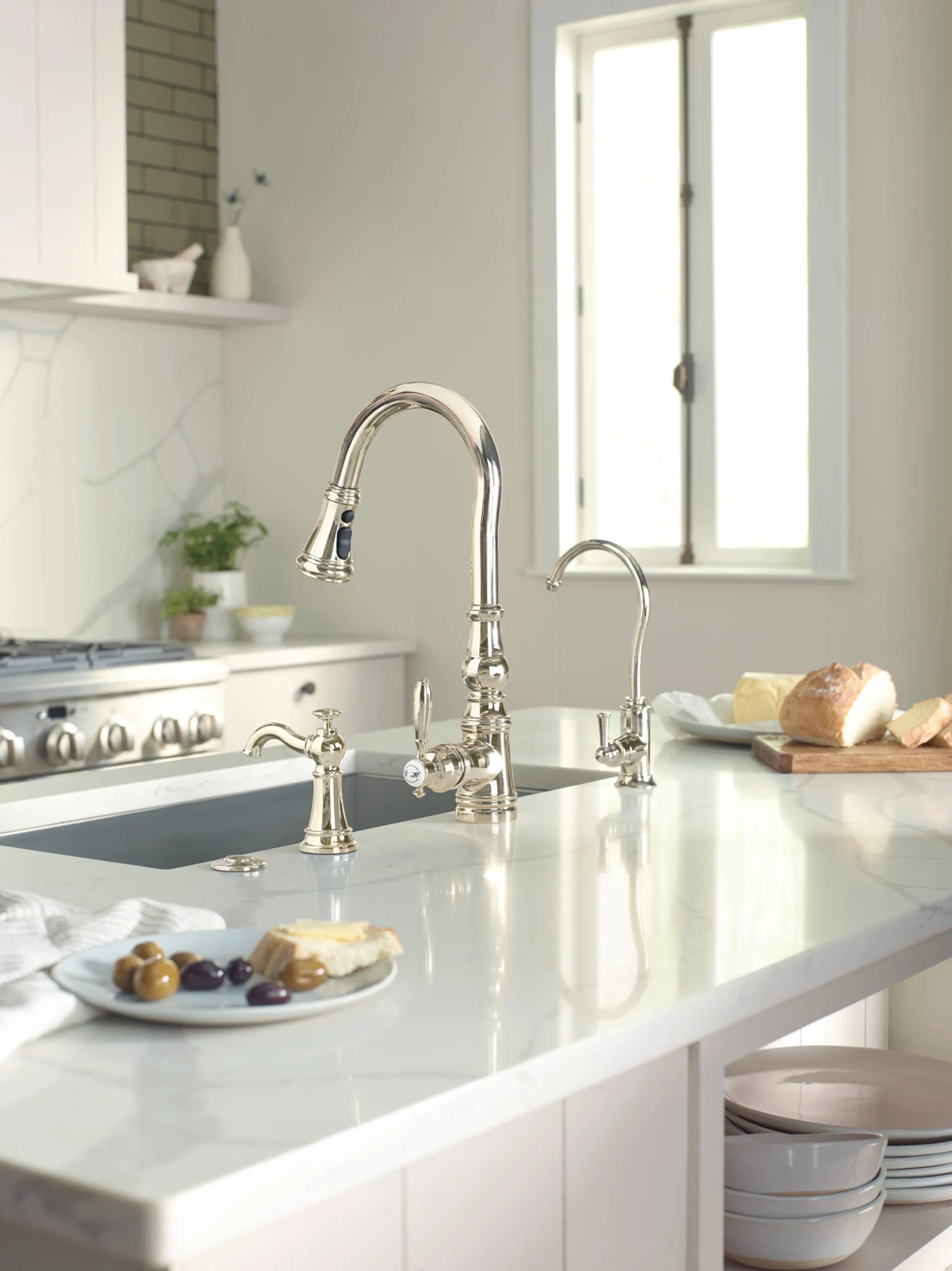 Sip Traditional Chrome One-Handle High Arc Beverage Faucet