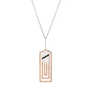 Sterling Silver and Rose Gold Maze Pendant By Frederic Duclos