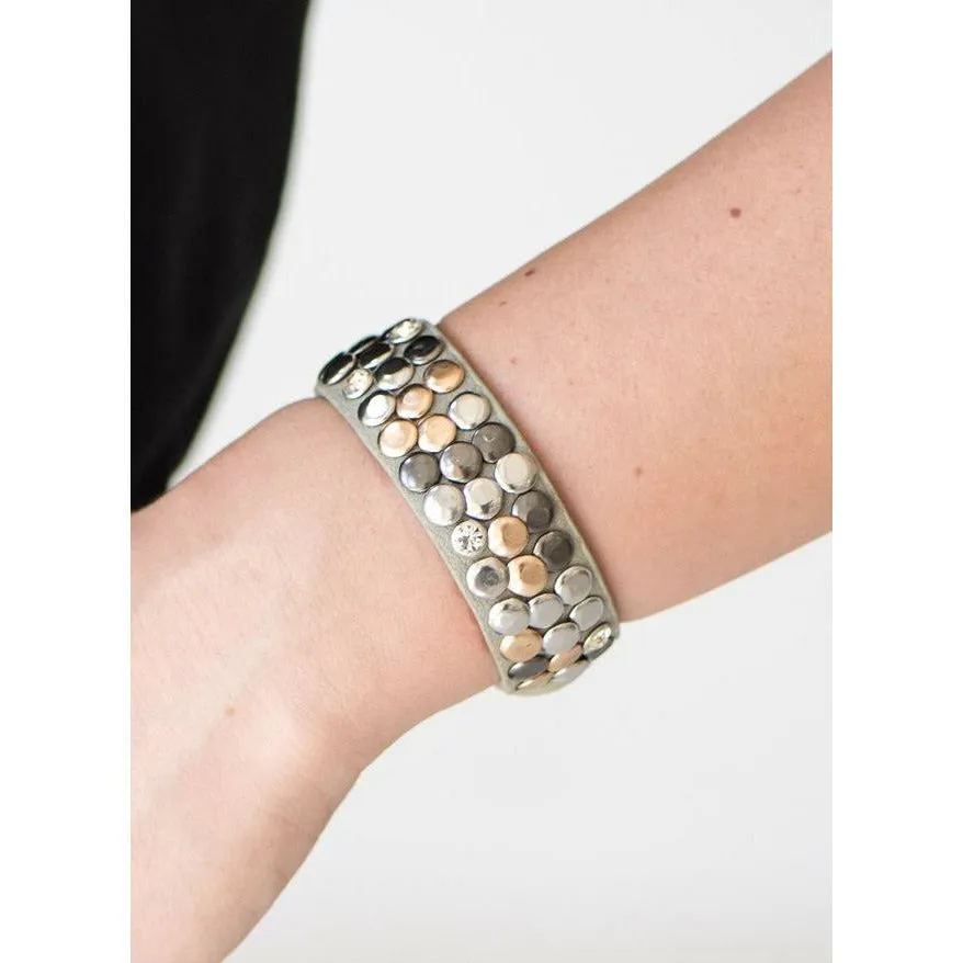 The Crack - Multi Stone Leather Bracelet