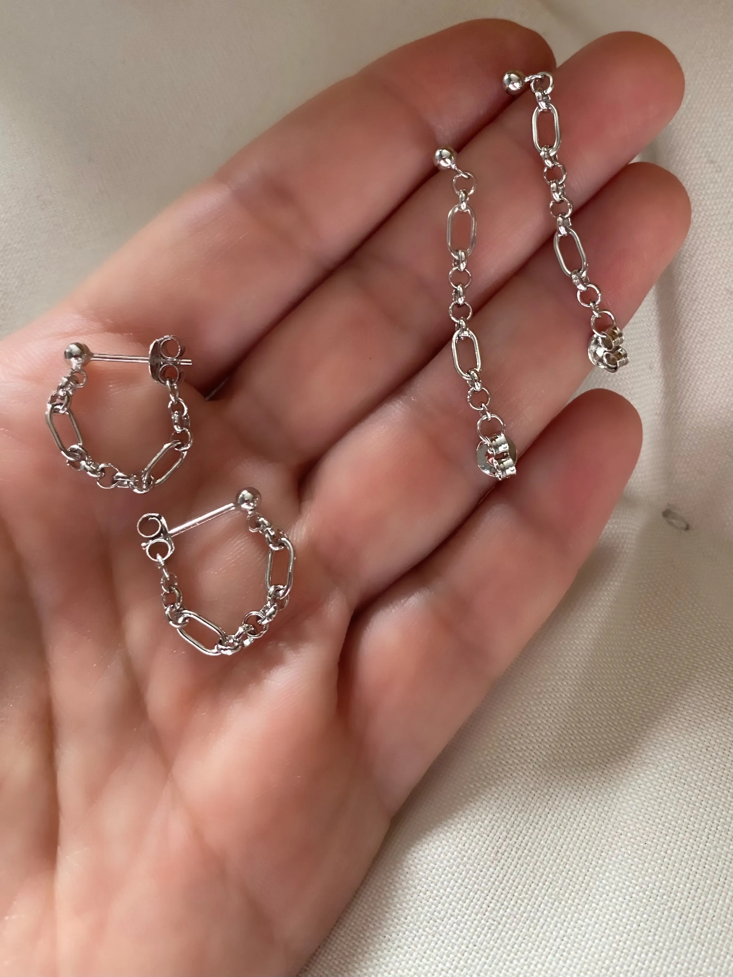 Wraparound chain earrings  - Earrings